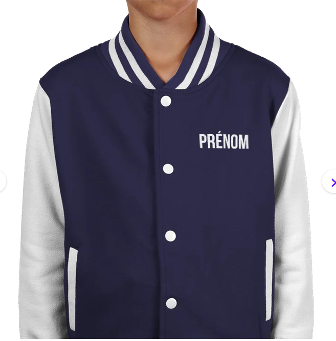 Veste Teddy Enfant Bleue marine