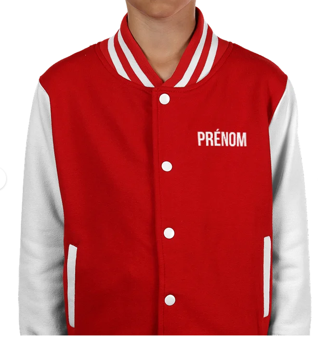 Veste Teddy Enfant Rouge